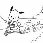 coloriage Pochacco a colorier en ligne