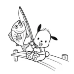 coloriage Pochacco pour bebe a imprimer