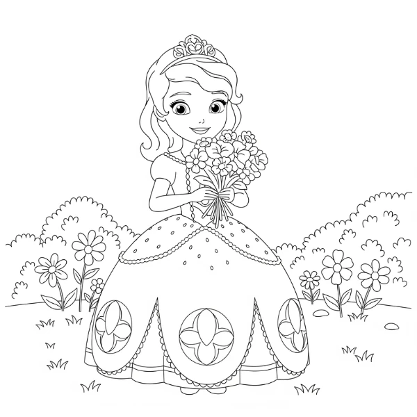 Tranh tô màu Princesse Sofia