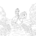 coloriage Princesse Sofia à imprimer pour enfant de 4 ans