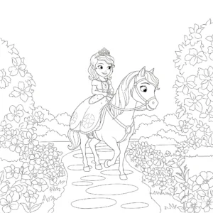coloriage Princesse Sofia à imprimer pour enfant de 4 ans