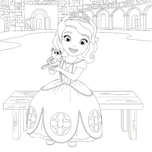 a imprimer coloriage Princesse Sofia gratuit