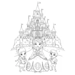 coloriage Princesse Sofia educatif pour enfant