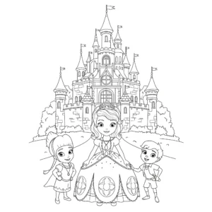 coloriage Princesse Sofia educatif pour enfant