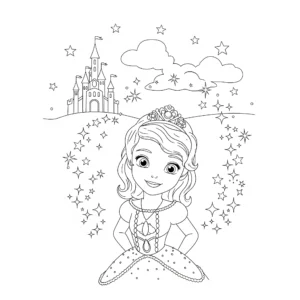 coloriage Princesse Sofia pour enfants a imprimer