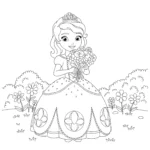 coloriage Princesse Sofia à imprimer pdf gratuit