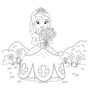 coloriage Princesse Sofia à imprimer pdf gratuit