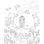 coloriage Princesse Sofia pour enfants a imprimer
