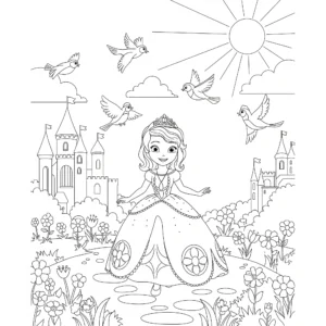 coloriage Princesse Sofia pour enfants a imprimer