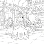 coloriage Princesse Sofia pour enfant à imprimer