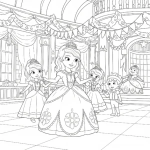 coloriage Princesse Sofia pour enfant à imprimer