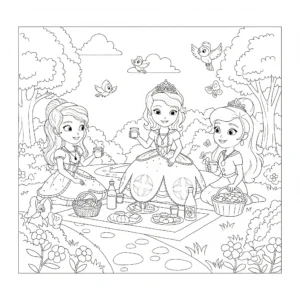 coloriage Princesse Sofia a colorier en ligne