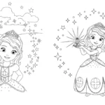 coloriage Princesse Sofia pour enfant de 2 ans