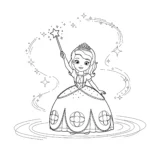 coloriage Princesse Sofia pour enfants a imprimer