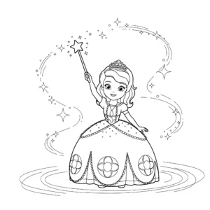 coloriage Princesse Sofia pour enfants a imprimer