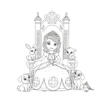 coloriage Princesse Sofia gratuit pour enfants