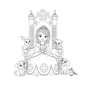 coloriage Princesse Sofia gratuit pour enfants
