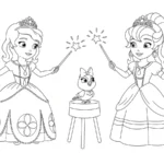 coloriage Princesse Sofia pour enfants à télécharger