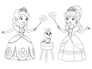 coloriage Princesse Sofia pour enfants à télécharger
