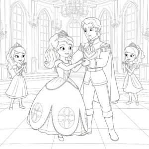 coloriage Princesse Sofia pour enfant gratuit