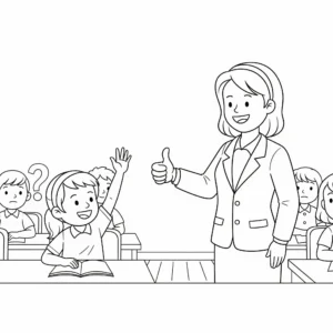 coloriage Professeur a imprimer gratuitement