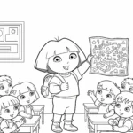 coloriage Professeur a imprimer pour enfant de 4 ans