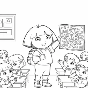 coloriage Professeur a imprimer pour enfant de 4 ans