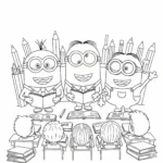 coloriage Professeur à imprimer kawaii