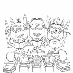 coloriage Professeur à imprimer kawaii