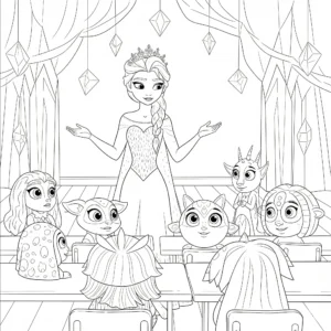 coloriage Professeur à imprimer pour enfant de 10 ans