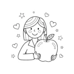 coloriage Professeur pour enfants à imprimer