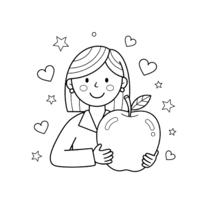 coloriage Professeur pour enfants à imprimer
