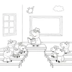 coloriage Professeur pour enfants a imprimer