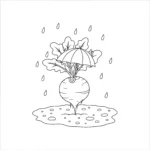 coloriage Radis pour enfant de à imprimer