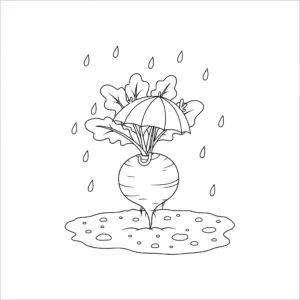 coloriage Radis pour enfant de à imprimer