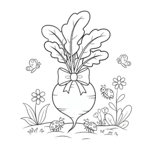 coloriage Radis de pour enfants
