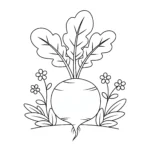 coloriage Radis pour enfants a imprimer gratuit