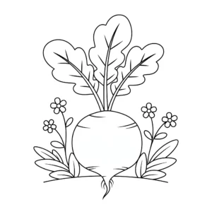 coloriage Radis pour enfants a imprimer gratuit