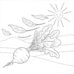 coloriage Radis de pour enfants