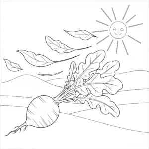 coloriage Radis de pour enfants