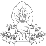 coloriage Radis et dessin a imprimer