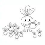 coloriage Radis pour enfant de à imprimer