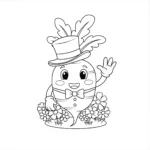 coloriage Radis à imprimer pdf