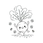 coloriage Radis à imprimer pour enfant de 12 ans