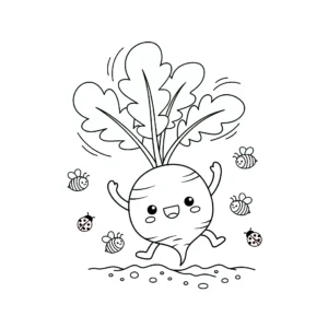 coloriage Radis à imprimer pour enfant de 12 ans