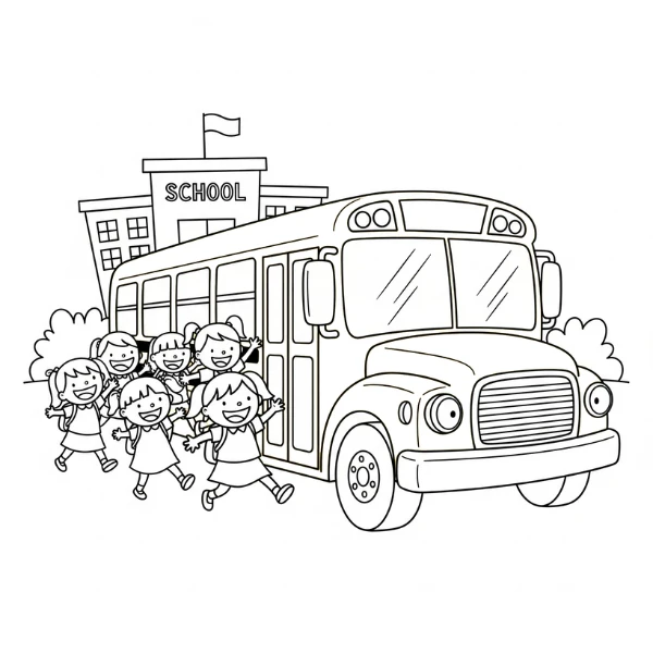 Tranh tô màu Retour à L&rsquo;école