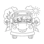 coloriage Retour à L’école à imprimer pour enfant de 6 ans