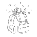 coloriage Retour à L’école à imprimer pour enfants