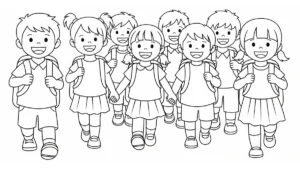 coloriage Retour à L’école et apprentissage