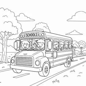 imprimer coloriage Retour à L’école gratuit